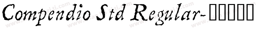 Compendio Std Regular字体转换
